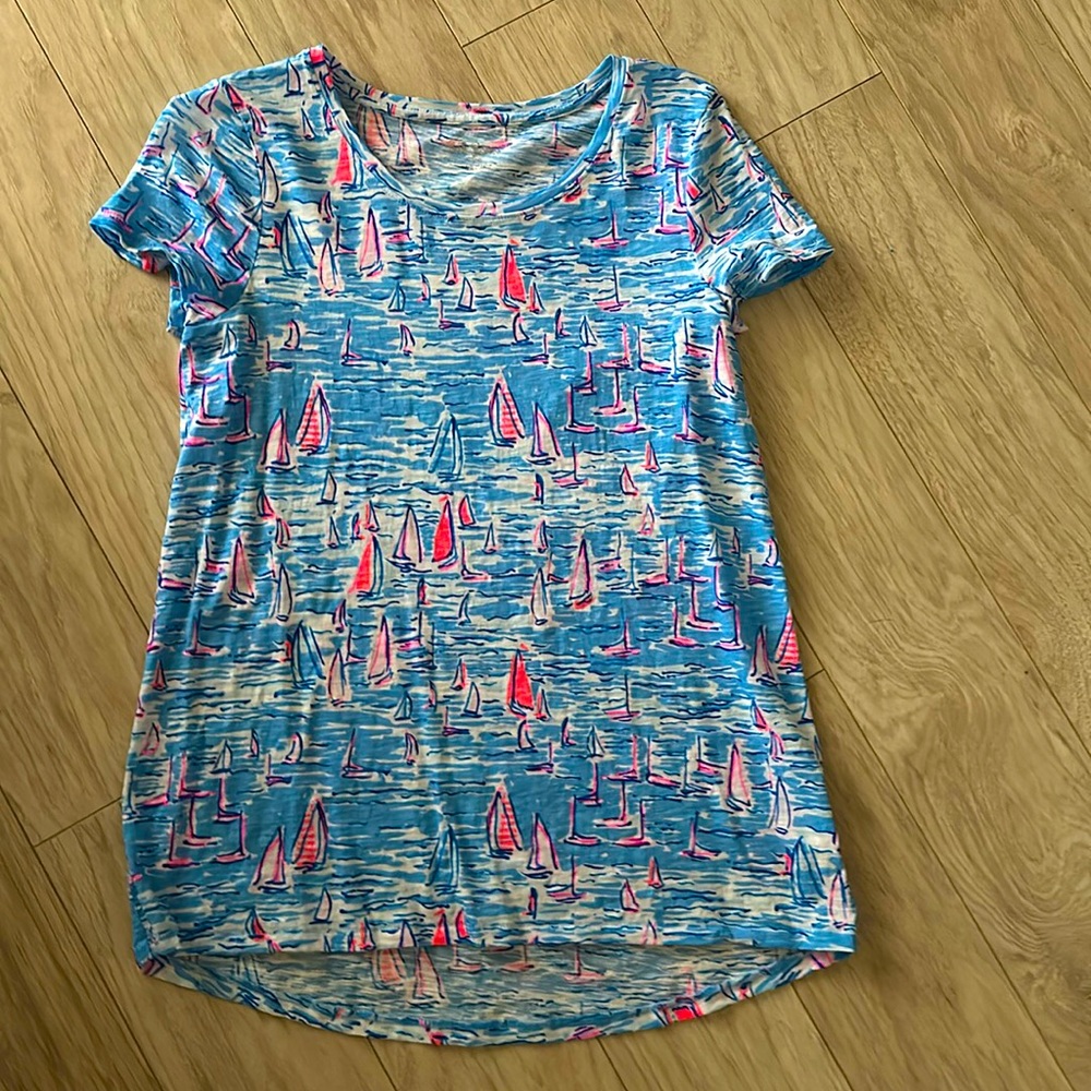 Worn Once Lilly Pulitzer Etta Shirt in Boatylicious Size XS